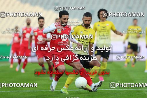 1552974, Tehran, Iran, لیگ برتر فوتبال ایران، Persian Gulf Cup، Week 7، First Leg، Persepolis 0 v 0 Sepahan on 2021/01/05 at Azadi Stadium