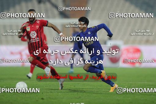 1553779, Tehran, Iran, لیگ برتر فوتبال ایران، Persian Gulf Cup، Week 8، First Leg، Esteghlal 2 v 2 Persepolis on 2021/01/11 at Azadi Stadium