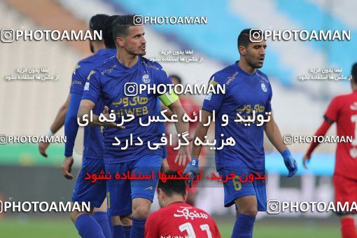 1553729, Tehran, Iran, لیگ برتر فوتبال ایران، Persian Gulf Cup، Week 8، First Leg، Esteghlal 2 v 2 Persepolis on 2021/01/11 at Azadi Stadium