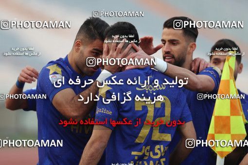 1553835, Tehran, Iran, لیگ برتر فوتبال ایران، Persian Gulf Cup، Week 8، First Leg، Esteghlal 2 v 2 Persepolis on 2021/01/11 at Azadi Stadium