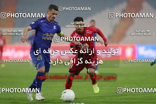 1553949, Tehran, Iran, لیگ برتر فوتبال ایران، Persian Gulf Cup، Week 8، First Leg، Esteghlal 2 v 2 Persepolis on 2021/01/11 at Azadi Stadium