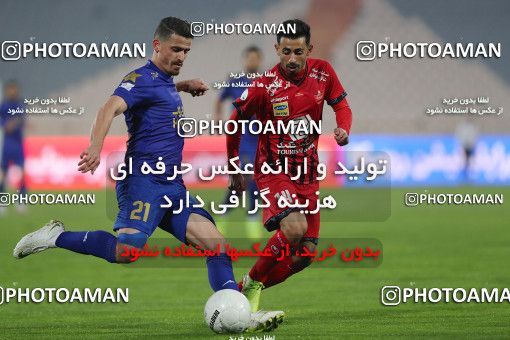 1553844, Tehran, Iran, لیگ برتر فوتبال ایران، Persian Gulf Cup، Week 8، First Leg، Esteghlal 2 v 2 Persepolis on 2021/01/11 at Azadi Stadium