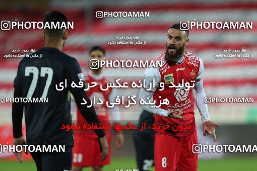 1561677, Tehran, Iran, لیگ برتر فوتبال ایران، Persian Gulf Cup، Week 11، First Leg، Persepolis 2 v 1 Foulad Khouzestan on 2021/01/18 at Azadi Stadium