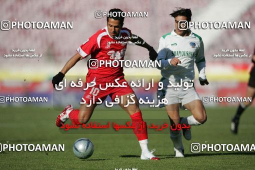 1574990, Tehran, , لیگ برتر فوتبال ایران، Persian Gulf Cup، Week 19، Second Leg، Persepolis 2 v 1 Shamoushak Noshahr on 2006/01/20 at Azadi Stadium