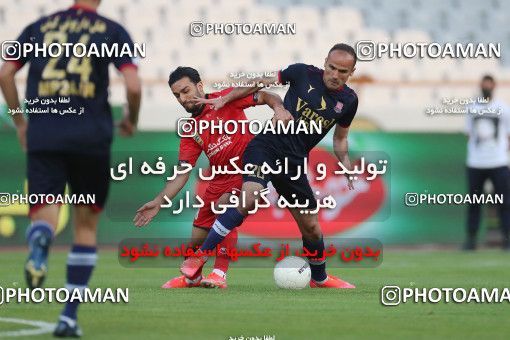 1632264, Tehran, Iran, لیگ برتر فوتبال ایران، Persian Gulf Cup، Week 20، Second Leg، Persepolis 2 v 0 Nassaji Qaemshahr on 2021/04/08 at Azadi Stadium
