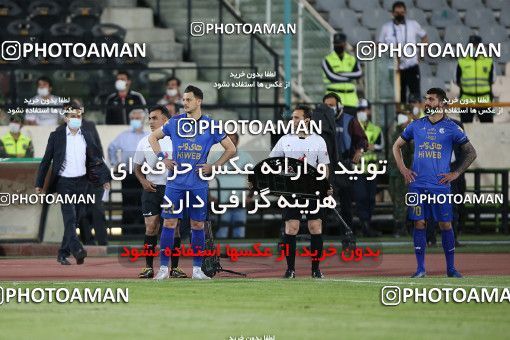 1654142, Tehran, Iran, لیگ برتر فوتبال ایران، Persian Gulf Cup، Week 23، Second Leg، Persepolis 1 v 0 Esteghlal on 2021/05/14 at Azadi Stadium
