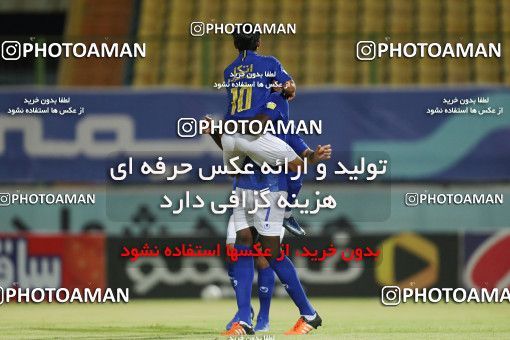 1722487, Iran Football Pro League، Persian Gulf Cup، Week 25، Second Leg، 2020/07/17، Abadan، Takhti Stadium Abadan، Sanat Naft Abadan 0 - 2 Esteghlal