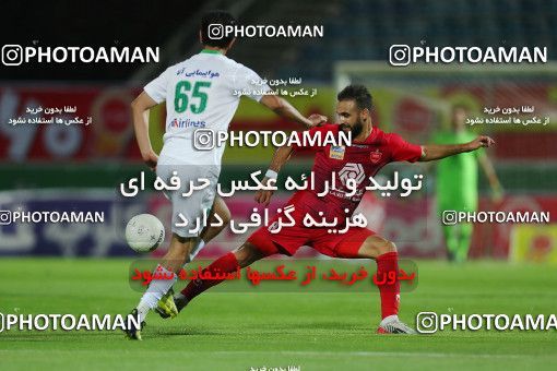 1727830, Tabriz, Iran, Iran Football Pro League، Persian Gulf Cup، Week 24، Second Leg، Mashin Sazi Tabriz 0 v 1 Persepolis on 2020/07/10 at Gostaresh Foolad Stadium