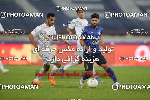 1816823, Tehran, Iran, لیگ برتر فوتبال ایران، Persian Gulf Cup، Week 17، Second Leg، Esteghlal 1 v 0 Zob Ahan Esfahan on 2022/02/13 at Azadi Stadium