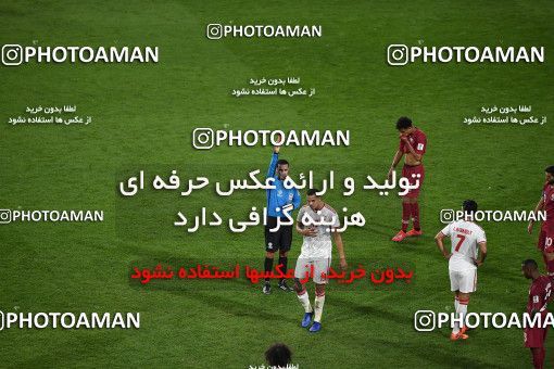 1831625, مرحله نیمه نهایی مسابقات فوتبال جام ملت های آسیا 2019 امارات، 1397/11/09، ، ابوظبی، ورزشگاه محمد بن زاید، قطر ۴ - ۰ امارات