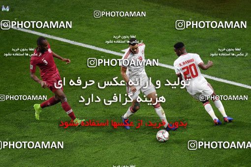 1831102, مرحله نیمه نهایی مسابقات فوتبال جام ملت های آسیا 2019 امارات، 1397/11/09، ، ابوظبی، ورزشگاه محمد بن زاید، قطر ۴ - ۰ امارات