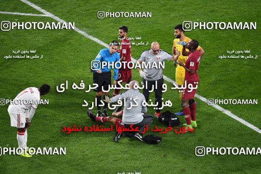 1831119, مرحله نیمه نهایی مسابقات فوتبال جام ملت های آسیا 2019 امارات، 1397/11/09، ، ابوظبی، ورزشگاه محمد بن زاید، قطر ۴ - ۰ امارات