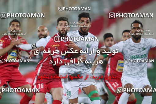 1834516, Tehran, Iran, لیگ برتر فوتبال ایران، Persian Gulf Cup، Week 18، Second Leg، Persepolis 2 v 0 Aluminium Arak on 2022/02/18 at Azadi Stadium