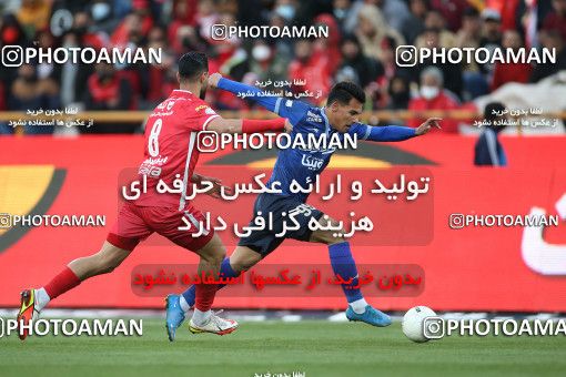 1859518, Tehran, Iran, لیگ برتر فوتبال ایران، Persian Gulf Cup، Week 23، Second Leg، Persepolis 1 v 1 Esteghlal on 2022/03/17 at Azadi Stadium