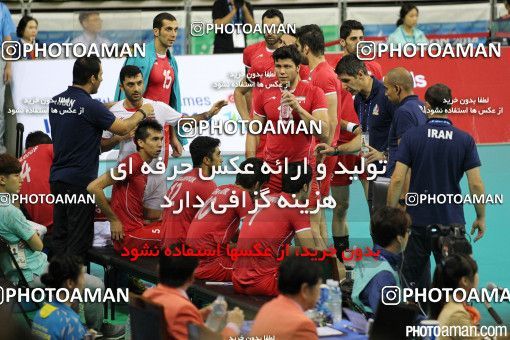 187832, رقابتهای بازی های آسیایی 2014 اینچئون، 1393/07/06، مرحله یک هشتم نهایی مسابقات والیبال مردان، سالن ورزشی سونگ نیم، ایران ۳ - قطر ۰