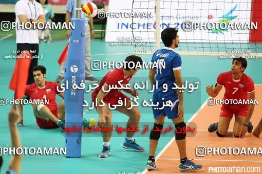 188592, رقابتهای بازی های آسیایی 2014 اینچئون، 1393/07/09، مرحله یک چهارم نهایی مسابقات والیبال مردان، سالن ورزشی سونگ نیم، ایران ۳ - کویت ۰