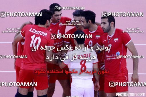 198634,  مسابقات والیبال قهرمانی مردان آسیا 2013، ، دوبی، مرحله یک چهارم نهایی، 1392/07/12، ورزشگاه حمدان بن محمد، ایران ۳ -  ۰ 