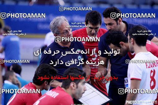 198622,  مسابقات والیبال قهرمانی مردان آسیا 2013، ، دوبی، مرحله یک چهارم نهایی، 1392/07/12، ورزشگاه حمدان بن محمد، ایران ۳ -  ۰ 