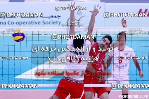 198632,  مسابقات والیبال قهرمانی مردان آسیا 2013، ، دوبی، مرحله یک چهارم نهایی، 1392/07/12، ورزشگاه حمدان بن محمد، ایران ۳ -  ۰ 