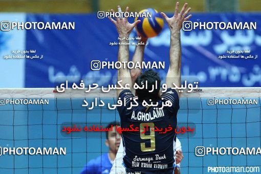 337695, مرحله پلی آف بیست و نهمین دوره لیگ برتر والیبال مردان ایران، سال 1394، گرامیداشت 200 شهید والیبالیست، 1394/12/05، تهران، خانه والیبال، بانک سرمایه ۳ - ۱ 