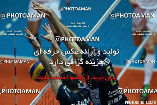 348450, فینال بیست و نهمین دوره لیگ برتر والیبال مردان ایران، سال 1394، گرامیداشت 200 شهید والیبالیست، 1394/12/16، تهران، خانه والیبال، بانک سرمایه ۲ - ۳ پیکان