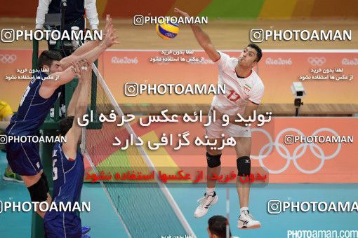 442721, رقابتهای المپیک 2016 ریو، 1395/05/27، مرحله یک چهارم نهایی مسابقات والیبال مردان، سالن ماراکانازینیو، ایران ۰ - ایتالیا ۳
