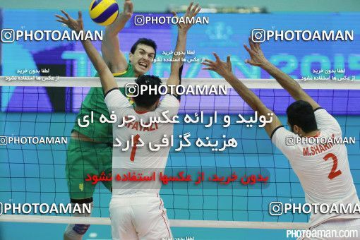 457881,  مسابقات والیبال قهرمانی مردان آسیا 2015، ، تهران، مرحله یک چهارم نهایی، 1394/05/15، سالن دوازده هزار نفری ورزشگاه آزادی، ایران ۳ - استرالیا ۱ 