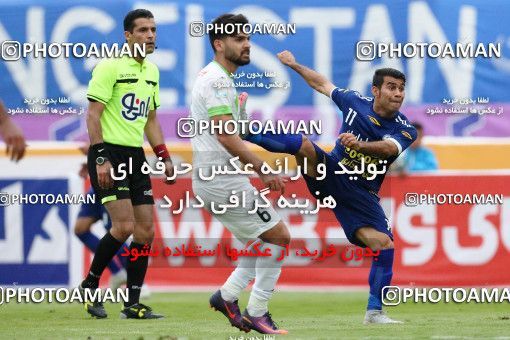 598775, لیگ برتر فوتبال ایران، Persian Gulf Cup، Week 25، Second Leg، 2017/03/31، Ahvaz، Ahvaz Ghadir Stadium، Esteghlal Khouzestan 1 - ۱ Zob Ahan Esfahan