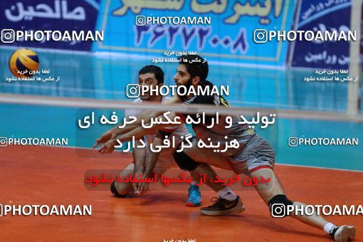 629121, Varamin, , Iran Volleyball Super League، Mena Cup، 2016-17 season، Second Leg، Week 16، Salehin Varamin v Sarmayeh Bank on 2017/01/04 at Sports hall martyr Amir Glbasy  / ([*parameter:140*] - [*parameter:139*]) (۱-3)