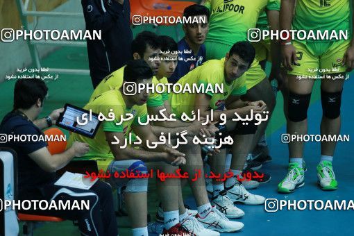 630753, سی امین دوره لیگ برتر والیبال مردان ایران، سال 1395، جام منا، هفته هفتم، دور رفت، 1395/08/26، تهران، خانه والیبال، سایپا ۳ - کاله ۱