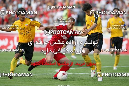 799702, لیگ برتر فوتبال ایران، Persian Gulf Cup، Week 34، Second Leg، 2008/05/17، Tehran، Azadi Stadium، Persepolis 2 - ۱ Sepahan
