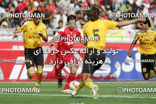 799888, لیگ برتر فوتبال ایران، Persian Gulf Cup، Week 34، Second Leg، 2008/05/17، Tehran، Azadi Stadium، Persepolis 2 - ۱ Sepahan