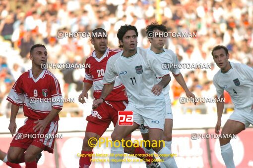 2103053, مرحله گروهی مسابقات مقدماتی جام جهانی 2006 آلمان، گروه A، , 1383/03/20، ایران، تهران، ورزشگاه آزادی، ایران ۰ - ۱ اردن