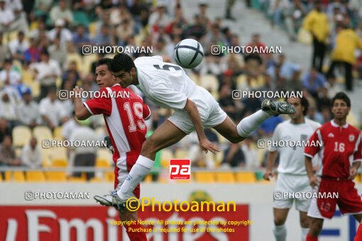 2102998, مرحله گروهی مسابقات مقدماتی جام جهانی 2006 آلمان، گروه A، , 1383/03/20، ایران، تهران، ورزشگاه آزادی، ایران ۰ - ۱ اردن