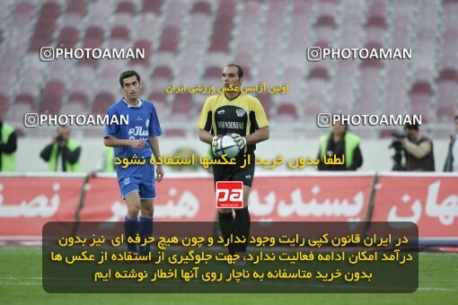 1937386, Tehran, Iran, لیگ برتر فوتبال ایران، Persian Gulf Cup، Week 26، Second Leg، 2006/03/17، Esteghlal 1 - 1 Shamoushak Noshahr