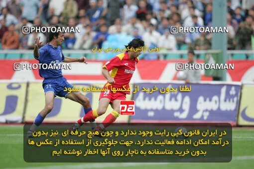 1946849, لیگ برتر فوتبال ایران، Persian Gulf Cup، Week 28، Second Leg، 2006/04/06، Tehran، Azadi Stadium، Esteghlal 4 - ۱ Foulad Khouzestan