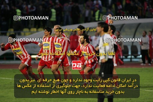 2012421, بیستمین دوره جام حذفی فوتبال ایران، فصل ۸۶-۸۵، ، مرحله یک چهارم نهایی، 1385/12/17، تهران، ورزشگاه آزادی، پرسپولیس (۵) ۲ - ۲ (۳) برق تهران
