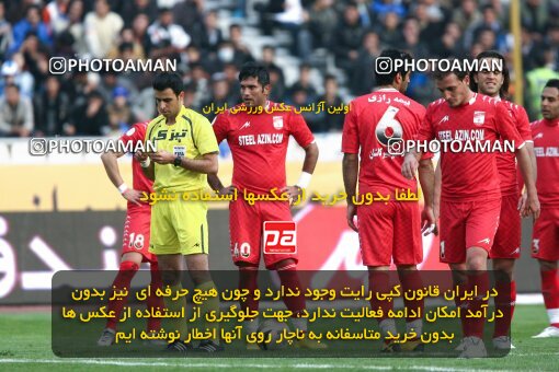 2195316, Tehran, Iran, لیگ برتر فوتبال ایران، Persian Gulf Cup، Week 24، Second Leg، 2010/01/23، Steel Azin 0 - 2 Esteghlal