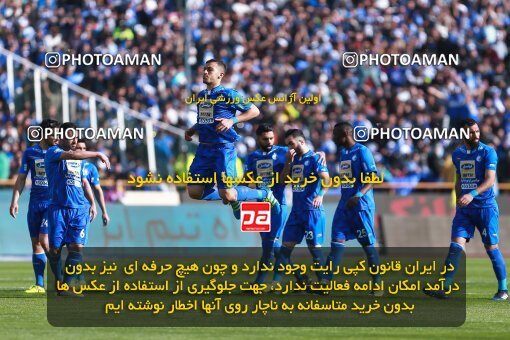 1961286, Tehran, Iran, لیگ برتر فوتبال ایران، Persian Gulf Cup، Week 25، Second Leg، Esteghlal 1 v 0 Persepolis on 2018/03/01 at Azadi Stadium