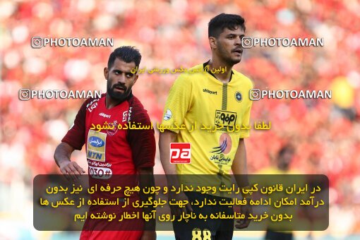 1970076, Tehran, Iran, Iran Football Pro League، Persian Gulf Cup، Week 5، First Leg، Persepolis 0 v 2 Sepahan on 2019/09/26 at Azadi Stadium
