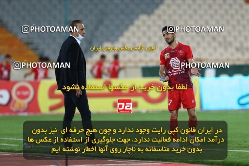 1977533, Tehran, Iran, Iran Football Pro League، Persian Gulf Cup، Week 23، Second Leg، Persepolis 1 v 0 Shahin Shahrdari Boushehr on 2020/07/04 at Azadi Stadium