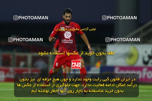 1977460, Tabriz, Iran, Iran Football Pro League، Persian Gulf Cup، Week 24، Second Leg، Mashin Sazi Tabriz 0 v 1 Persepolis on 2020/07/10 at Gostaresh Foolad Stadium