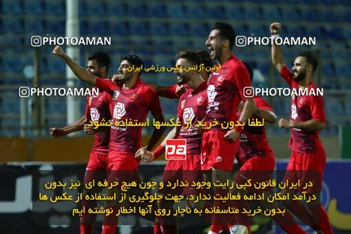 1977848, Tabriz, Iran, Iran Football Pro League، Persian Gulf Cup، Week 24، Second Leg، Mashin Sazi Tabriz 0 v 1 Persepolis on 2020/07/10 at Gostaresh Foolad Stadium