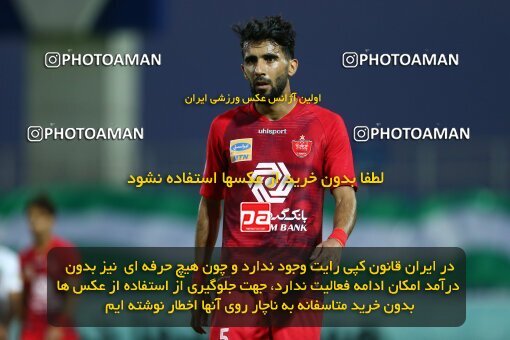 1977854, Tabriz, Iran, Iran Football Pro League، Persian Gulf Cup، Week 24، Second Leg، Mashin Sazi Tabriz 0 v 1 Persepolis on 2020/07/10 at Gostaresh Foolad Stadium