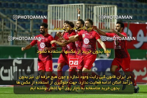 1977974, Tabriz, Iran, Iran Football Pro League، Persian Gulf Cup، Week 24، Second Leg، Mashin Sazi Tabriz 0 v 1 Persepolis on 2020/07/10 at Gostaresh Foolad Stadium