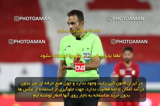 1977586, Tehran, Iran, Iran Football Pro League، Persian Gulf Cup، Week 25، Second Leg، Persepolis 1 v 0 Foulad Khouzestan on 2020/07/18 at Azadi Stadium