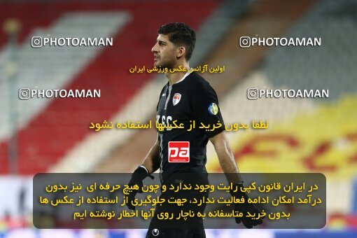 1977627, Tehran, Iran, Iran Football Pro League، Persian Gulf Cup، Week 25، Second Leg، Persepolis 1 v 0 Foulad Khouzestan on 2020/07/18 at Azadi Stadium