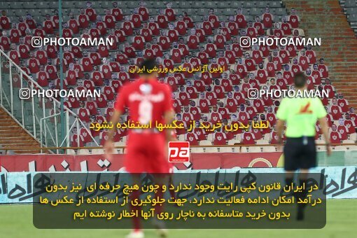 1977703, Tehran, Iran, Iran Football Pro League، Persian Gulf Cup، Week 25، Second Leg، Persepolis 1 v 0 Foulad Khouzestan on 2020/07/18 at Azadi Stadium