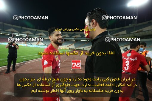 1977707, Tehran, Iran, Iran Football Pro League، Persian Gulf Cup، Week 25، Second Leg، Persepolis 1 v 0 Foulad Khouzestan on 2020/07/18 at Azadi Stadium