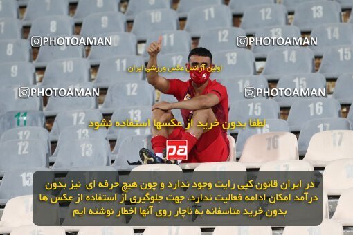 1977714, Tehran, Iran, Iran Football Pro League، Persian Gulf Cup، Week 25، Second Leg، Persepolis 1 v 0 Foulad Khouzestan on 2020/07/18 at Azadi Stadium